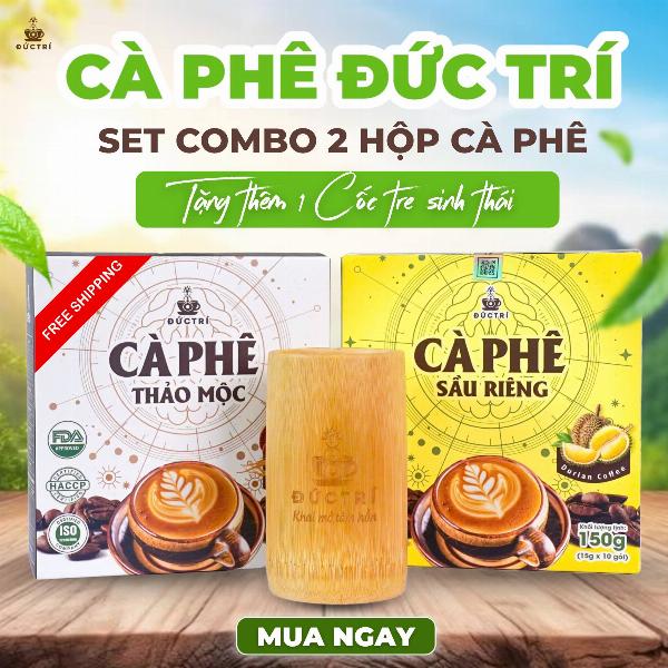 Set 2 hộp cafe - Tặng cốc tre sinh thái Đức Trí